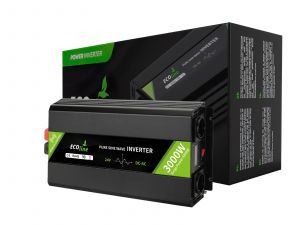 EcoLine - Omvormer 24V Naar 220V/230V - 3000w Vermogen - Zuivere sinus - Spanningomvormer - Remote Controlled