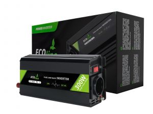 EcoLine - Onduleur 24V à 220V/230V - Puissance 300w - Onde sinusoïdale pure - Convertisseur de tension